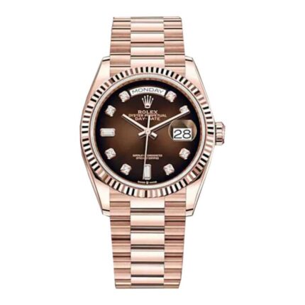 Rolex Day Date Brown Ombre Diamond Dial Replica 36mm2 1
