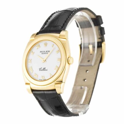 Rolex Cellini Yellow Gold White Replica Left 1