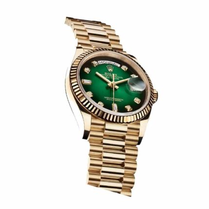 Rolex Day Date 36 Yellow Gold Green Dial 118238 Replica 1