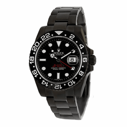 Unitedluxury Rolex Pepsi Blaken Black Single Red Left 1