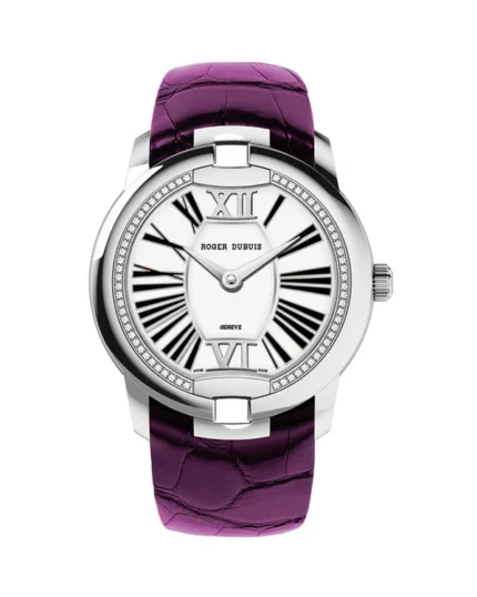 Roger Dubuis Velvet 36mm White Gold Purple Leather Strap