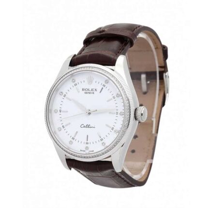 Rolex Cellini White Arabic Replica Left 1