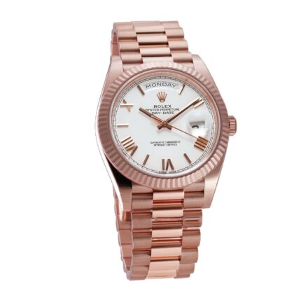 Rolex Day Date 228235 Kw Rose Gold Stripe Dial Replica1 1