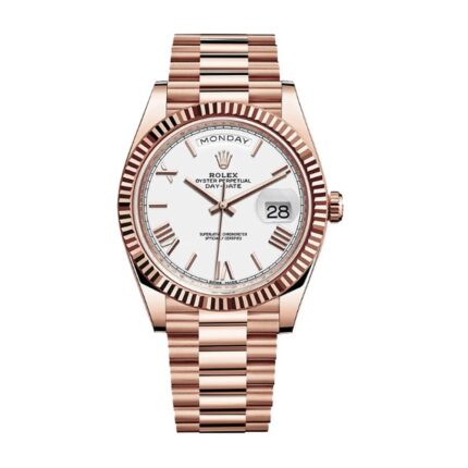 Rolex Day Date 228235 40mm Kw Rose Gold Stripe Dial 1