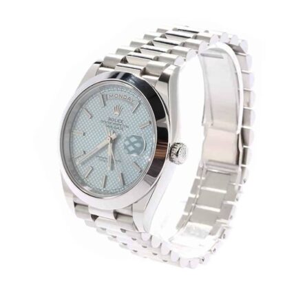 Rolex Day Date Ice Blue Dial Platinum 228206 Replica 1