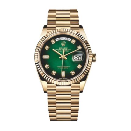 Rolex Day Date 36 Yellow Gold Green Dial 118238 1
