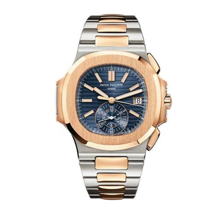 patek-philippe-nautilus-chronograph-5980-1ar-steel-and-rose-gold-blue-dial-replica-1 Patek Philippe Nautilus Chronograph 5980 1ar Steel And Rose Gold Blue Dial Replica 1