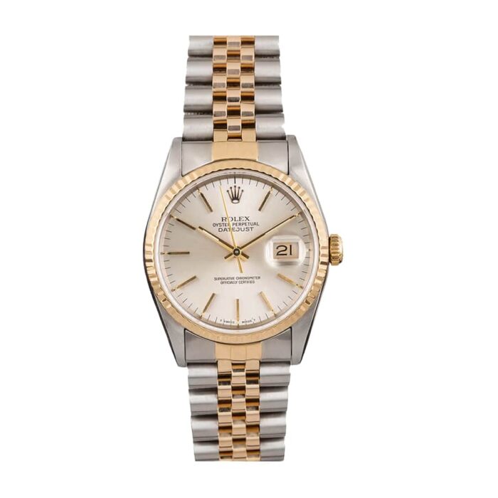 rolex-datejust-two-tone-silver-16233-1-1 Rolex Datejust Two Tone Silver 16233 1 1