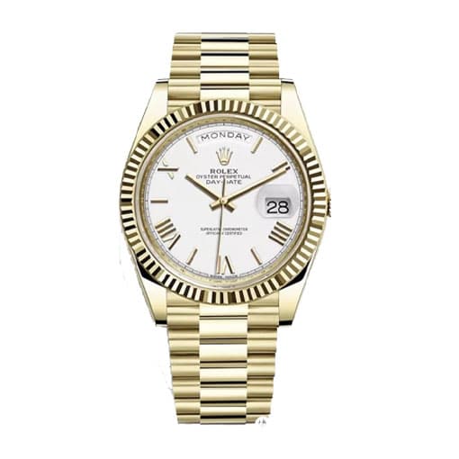 rolex-day-date-ii-collection-gold-white-roman-dial-218238-replica-1 Rolex Day Date Ii Collection Gold White Roman Dial 218238 Replica 1