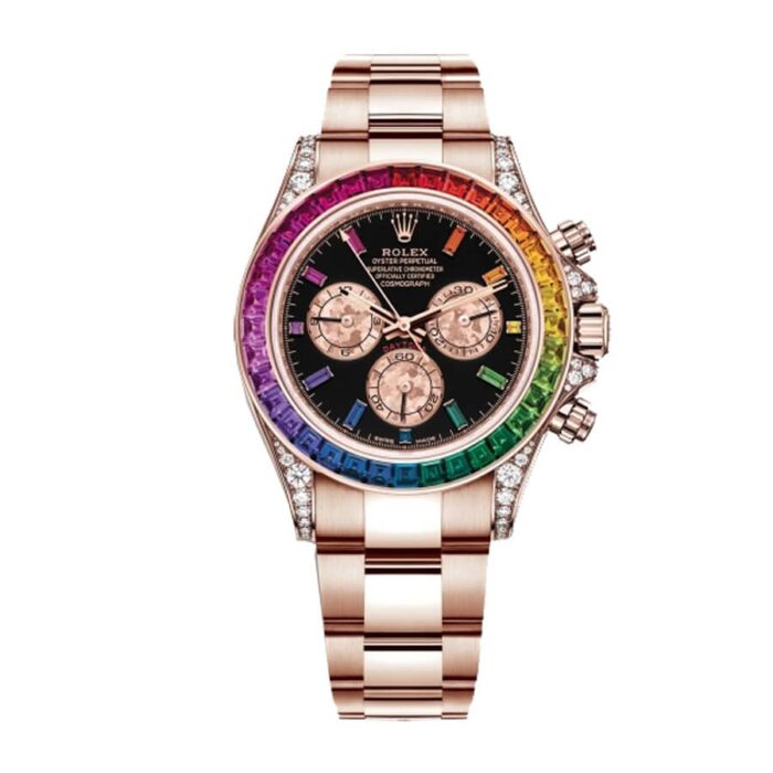 rolex-daytona-cosmograph-rainbow-crystals-bezel-black-dial-116519-replica-1 Rolex Daytona Cosmograph Rainbow Crystals Bezel Black Dial 116519 Replica 1