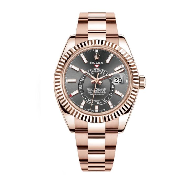 rolex-sky-dweller-326935-sro-automatic-everose-grey-dial-replica-1 Rolex Sky Dweller 326935 Sro Automatic Everose Grey Dial Replica 1