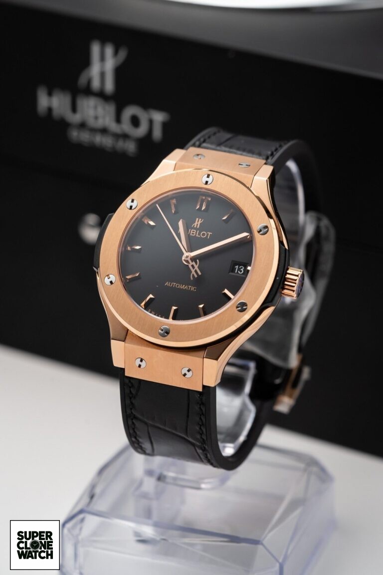 Dong Ho Hublot Classic Fusion King Gold Black Replica 11 Nha May JJF 38mm 2 768x1152 1