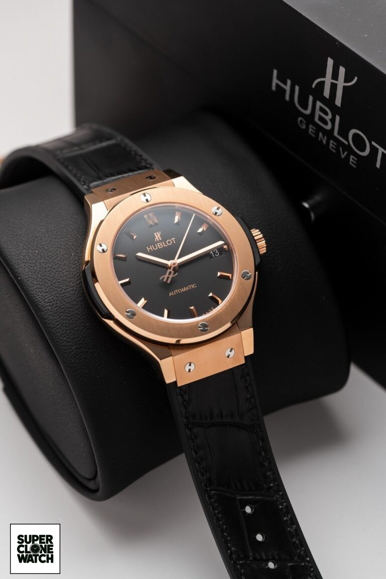Dong Ho Hublot Classic Fusion King Gold Black Replica 11 Nha May JJF 38mm 3 768x1152 1