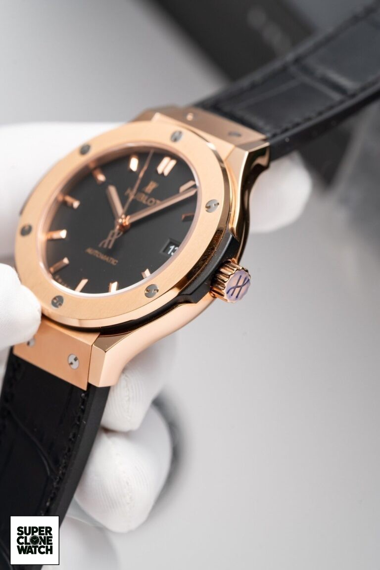 Dong Ho Hublot Classic Fusion King Gold Black Replica 11 Nha May JJF 38mm 5 768x1152 1