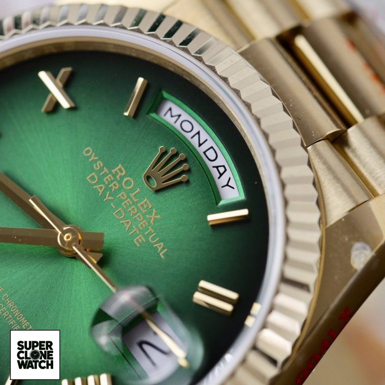 Dong Ho Rolex Day Date 128238 Rep 11 Mau Xanh La Ombre Trong Luong 158gram Nha May QF 36mm 8 768x768 1