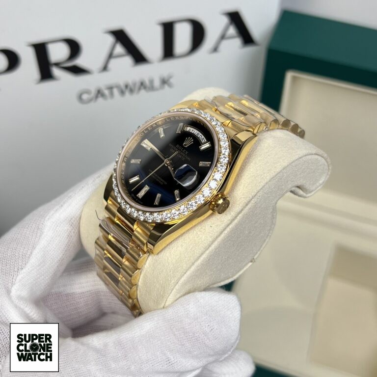 Dong Ho Rolex Day Date Boc Vang 18K Mat So Den GM V2 4 768x768 1