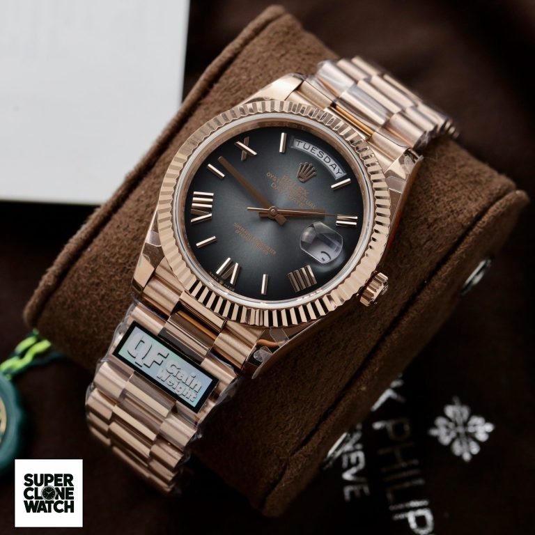 Dong Ho Rolex Nam Rep 11 Day Date Gray Ombre 185 Grams Nha May QF 40mm 3 768x768 1