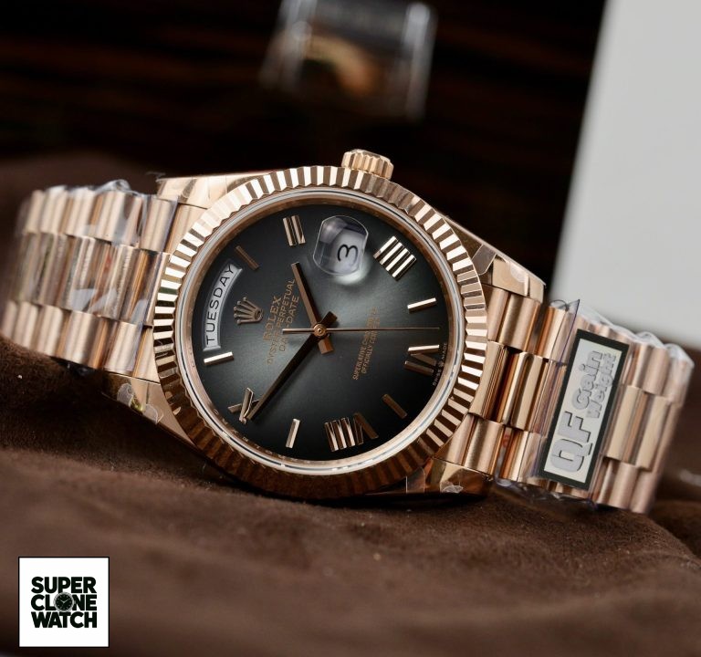 Dong Ho Rolex Nam Rep 11 Day Date Gray Ombre 185 Grams Nha May QF 40mm 4 768x720 1