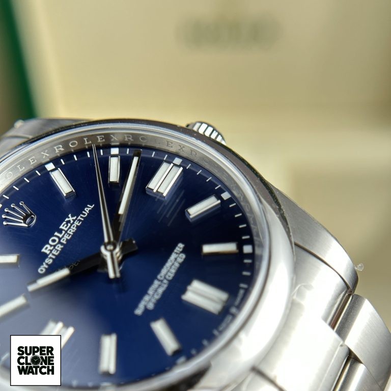 Dong Ho Rolex Replica 11 Oyster Perpetual 124300 Mat Xanh Blue Clean Factory 41mm 2 768x768 1