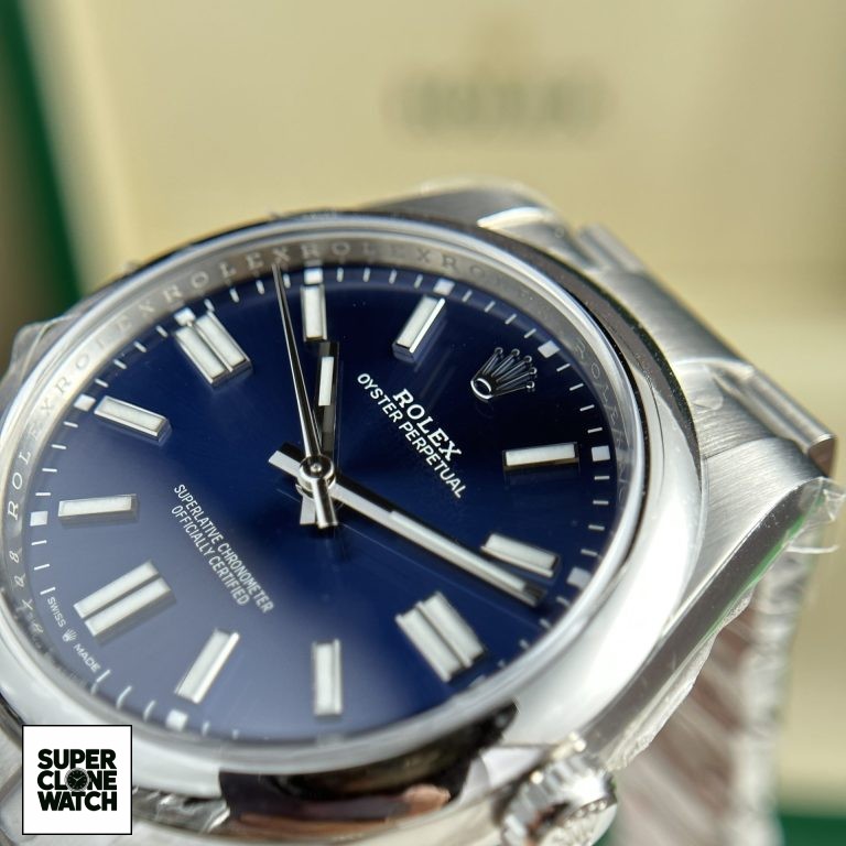 Dong Ho Rolex Replica 11 Oyster Perpetual 124300 Mat Xanh Blue Clean Factory 41mm 3 768x768 1