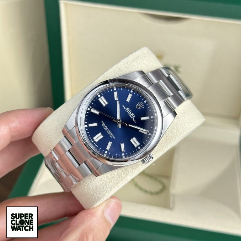 Dong Ho Rolex Replica 11 Oyster Perpetual 124300 Mat Xanh Blue Clean Factory 41mm 5 768x768 1