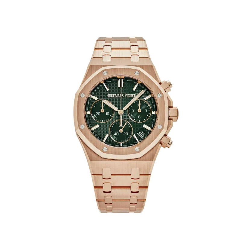 audemars piguet royal oak 26240or oo 1320or 08 selfwinding chronograph rose gold khaki green dial audemars piguet 41818913439988