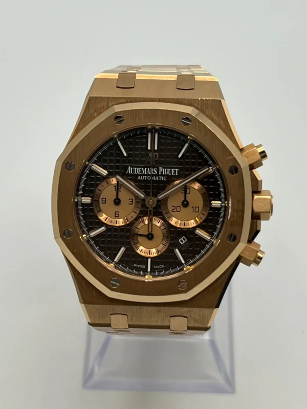 audemars piguet royal oak selfwinding chronograph 26331or oo 1220or 02 rose gold brown dial audemars piguet 40660381958388