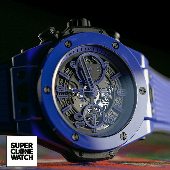 hublot big bang unico blue magic 411.ESU man dial