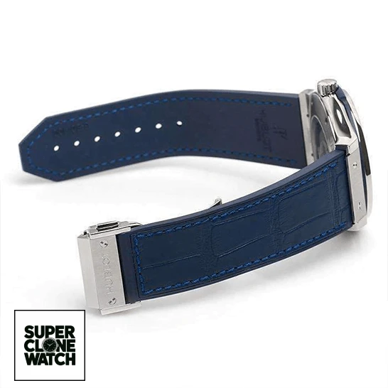 hublot classic fusion automatic blue sunray dial titanium 565 1