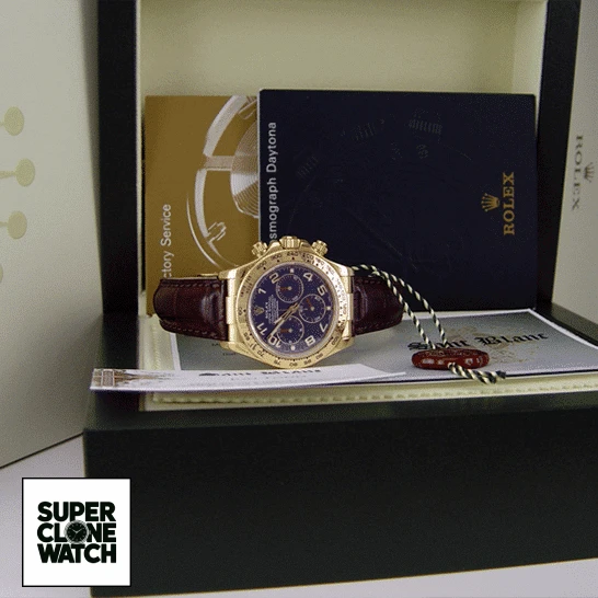 rolex daytona cosmograph 116518 yellow gold blue dial