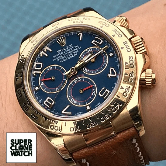 rolex daytona cosmograph 116518 yellow gold blue dial