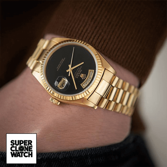 rolex day date onyx dial 18038 bulang jubilee replica man hand