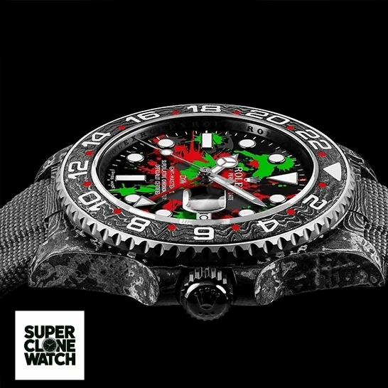 rolex diw carbon gmt master II motley gmt left