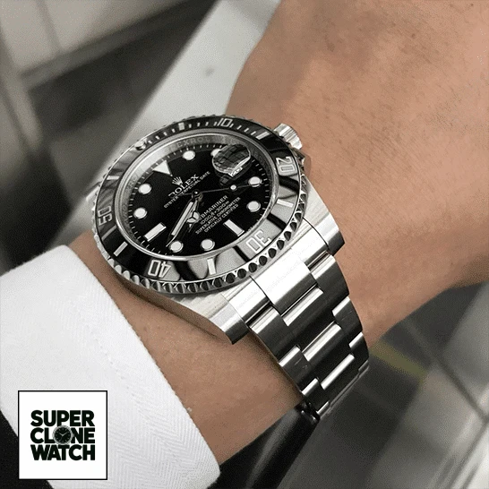 rolex submariner ceramic bezel black dial 116610ln hand 1