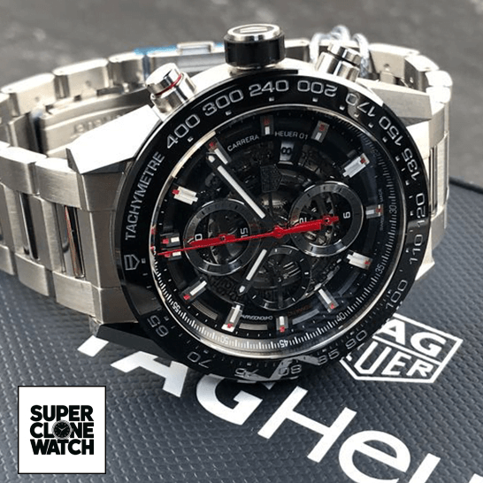 tag heuer carrera calibre heuer 01 automatic chronograph CAR2A1W black