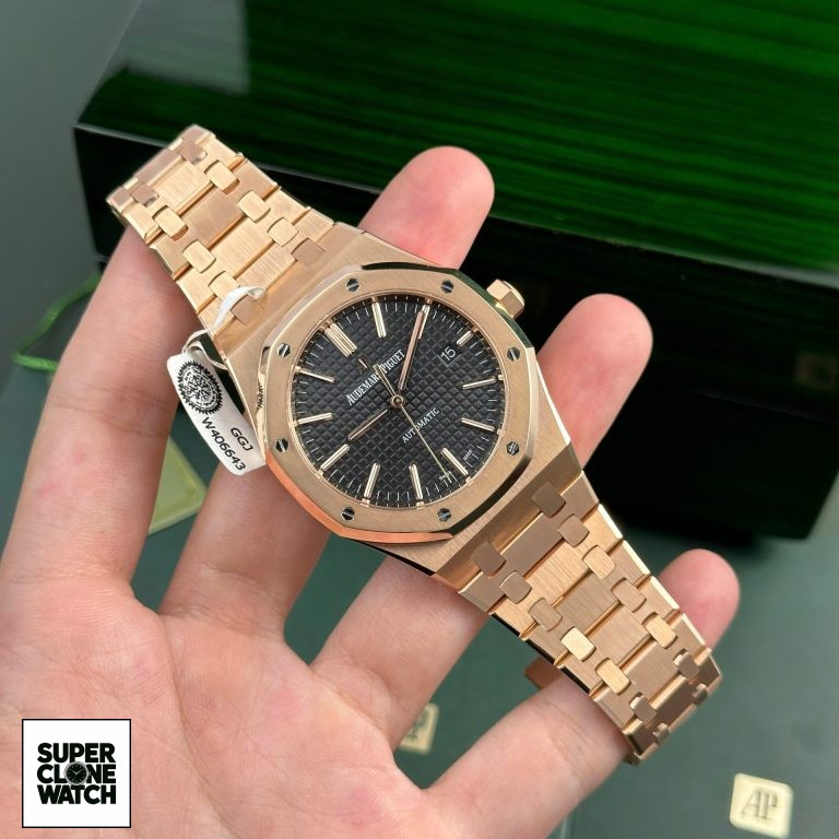 Dong Ho Audemars Piguet Royal Oak 15400 Che Tac Boc Vang That Mat Den ZF 41mm 5 768x768 1