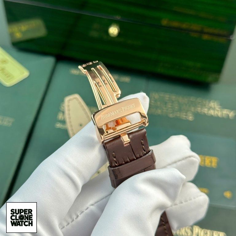 Dong Ho Audemars Piguet Royal Oak 15400 Fake 11 Ma Vang Hong Mat Trang Xuong IP 41mm 9 768x768 1