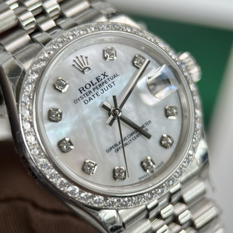 Dong Ho Nu Rolex DateJust Rep 11 Dinh Da Mat Xa Cu 3 768x768 1