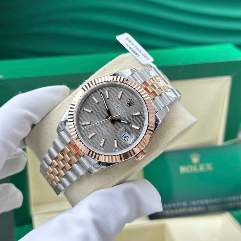 Dong Ho Rolex DateJust 126331 Boc Vang That Mat Xam Gap Nep Nha May GM V5 41mm 9 768x768 1