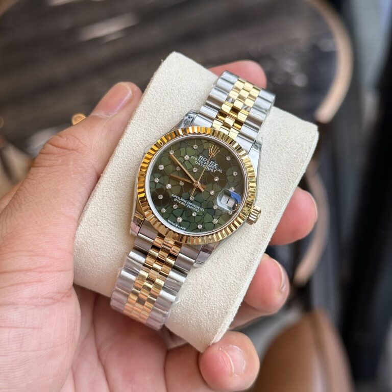 Dong Ho Rolex DateJust Demi Gold Mat So Cay La Xanh 31mm 1 768x768 1