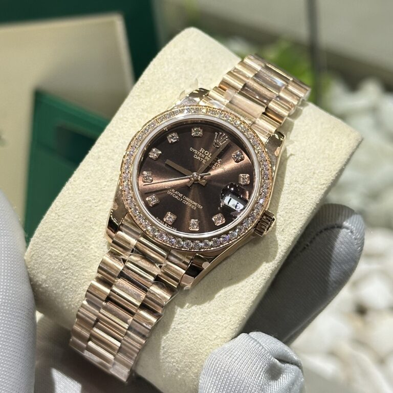 Dong Ho Rolex DateJust Fake Mat Chocolate Day Oyster BP Factory 31mm 4 768x768 1