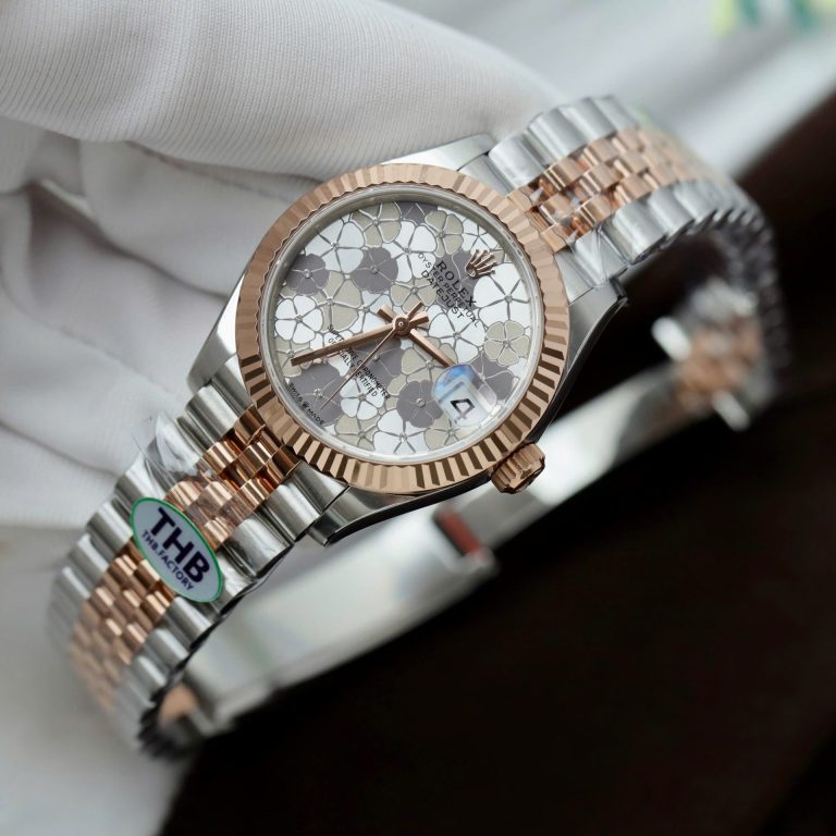 Dong Ho Rolex DateJust Replica 11 Nu Mat So Bong Hoa Xuong THB 31mm 1 768x768 1
