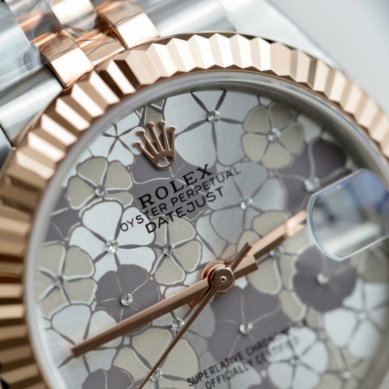 Dong Ho Rolex DateJust Replica 11 Nu Mat So Bong Hoa Xuong THB 31mm 7 768x768 1
