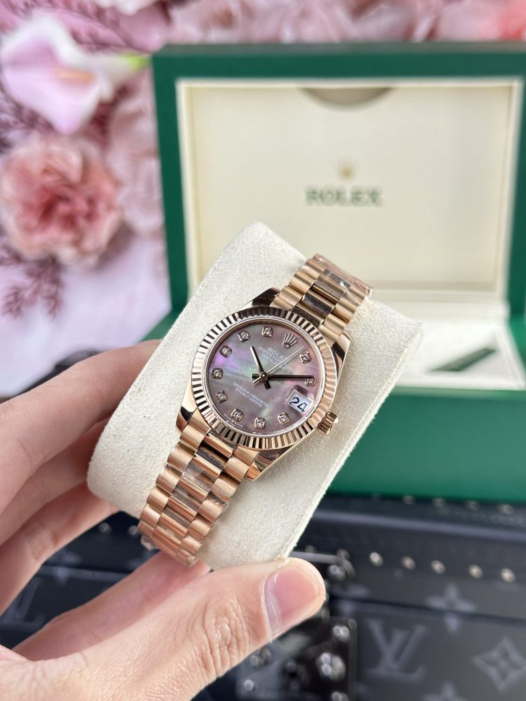 Dong Ho Rolex DateJust Rose Gold 178275 Nu Mat Xa Cu Tim Replica 11 31mm 4 768x1024 1