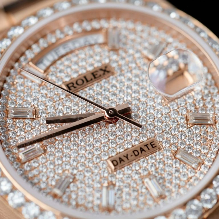 Dong Ho Rolex Day Date Che Tac Boc Vang Hong Dinh Kim Cuong Tong Hop Xuong GM 36mm 7 768x768 1