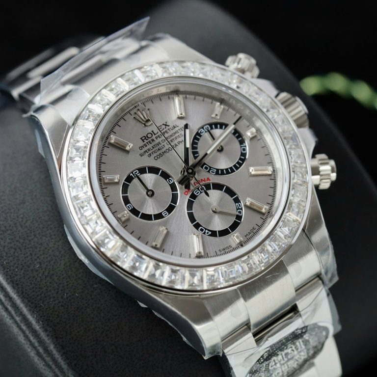 Dong Ho Rolex Daytona 126500 Replica 11 Dinh Kim Cuong Moissanite 40mm 4 768x768 1