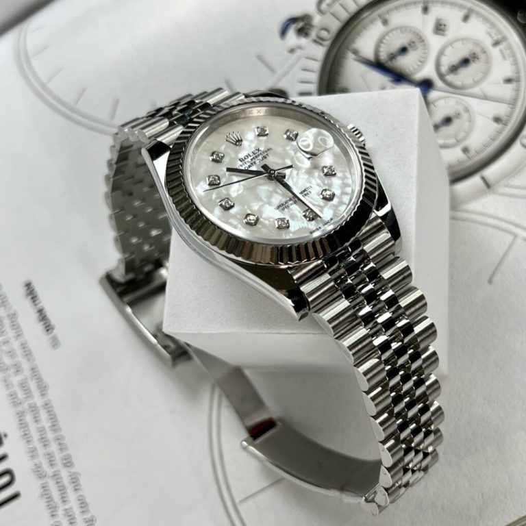 Dong Ho Rolex Nam Rep 11 Do Mat Xa Cu Coc Moissanite DateJust 41mm 2 768x768 1