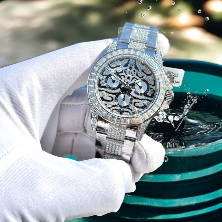 Dong Ho Rolex Che Tac Moissanite Cosmograph Daytona Eye Of The Tiger 40mm 2 768x768 1