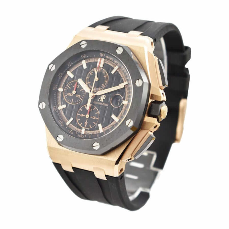audemars piguet royal oak offshore novelty chronograph 2017 rose gold ceramic black 44mm replica 2 1