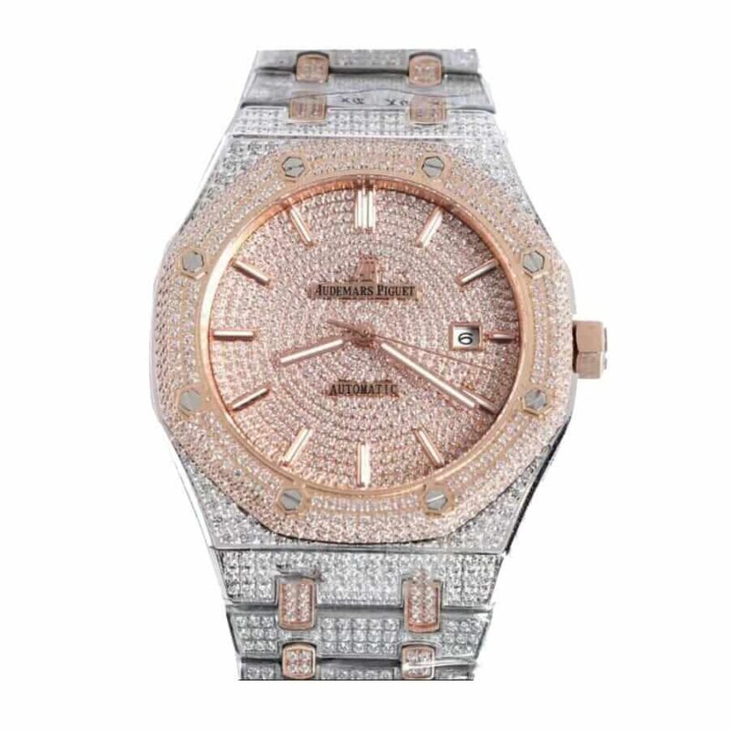 audemars piguet royal oak selfwinding 15400sr oo 1220sr 01 iced out watch replica 2 1